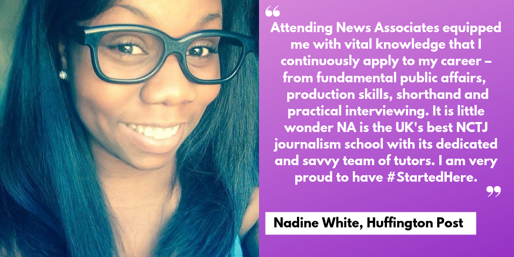 A testimonial from Nadine White saying the course equipped her with vital knowledge she continuously applies to her career.