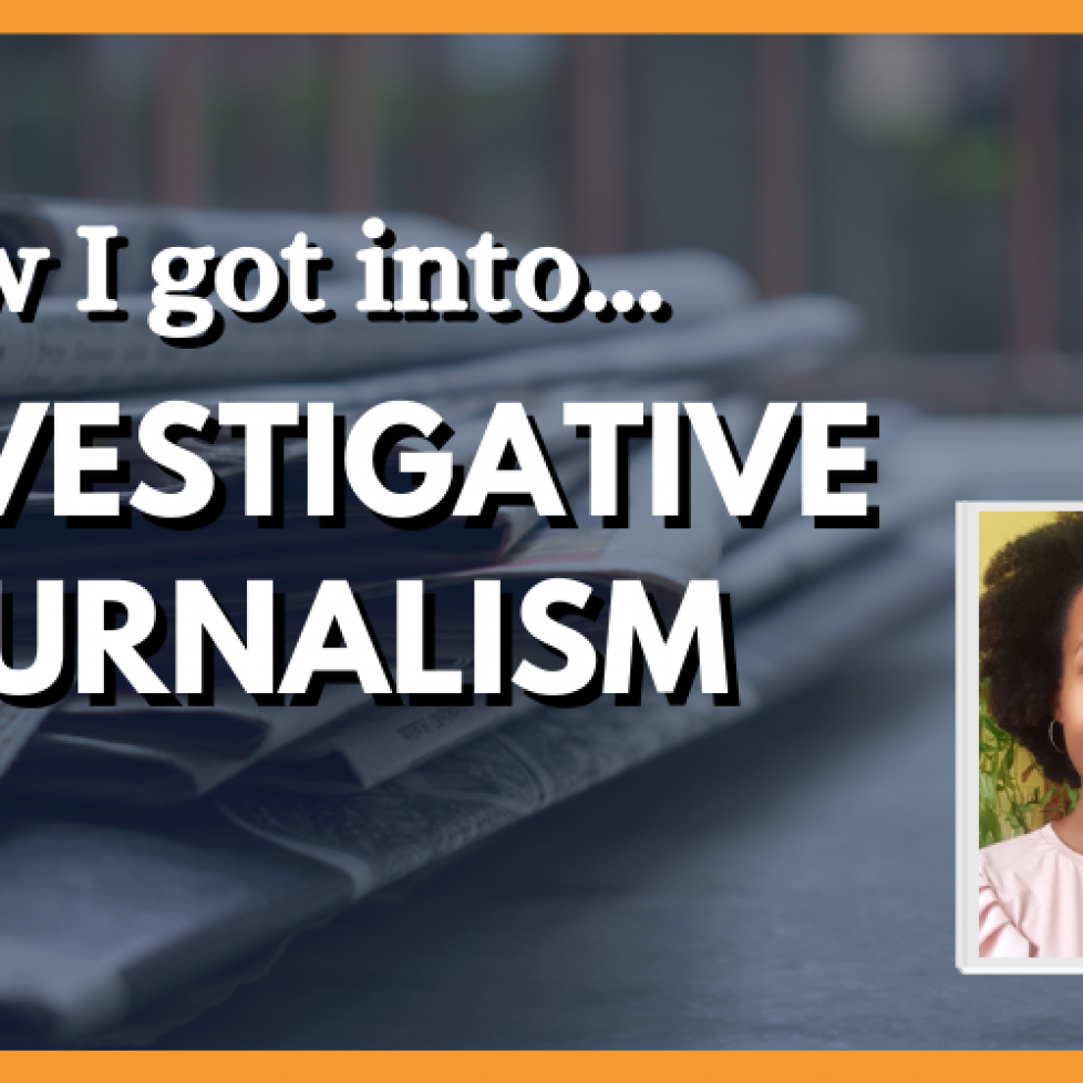 How I got into investigative journalism, with photo of Vicky on the right