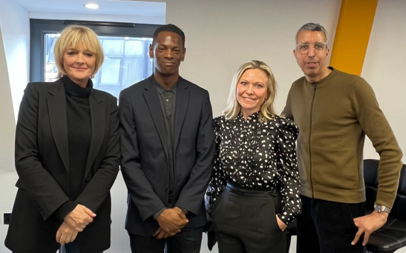 A photo of our JournoFest panellists. From left to right, Jane Moore, David Woode, Samantha Washington and Kamal Ahmed.