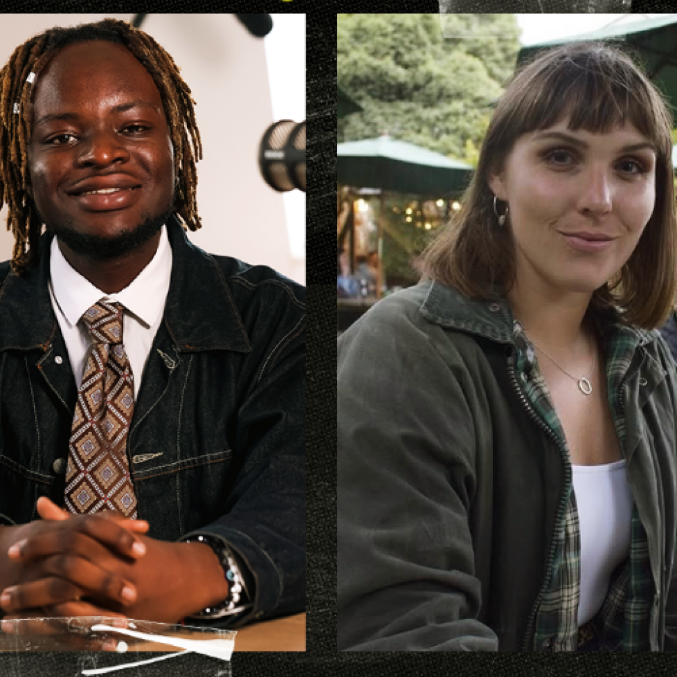 Graphic of How to be a Journalist host Plamedi Mbungu and guest Alice Reeves-Turner.