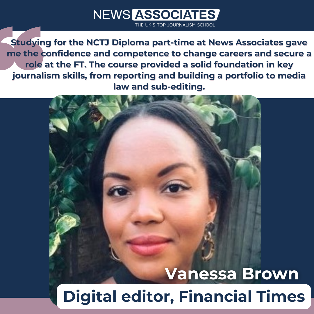 Graphic of part-time graduate trainee Vanessa Brown.