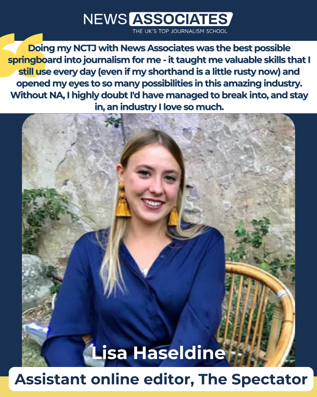 Graphic of graduate trainee Lisa Haseldine.