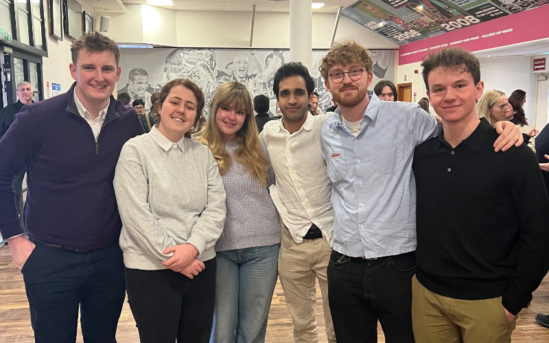 A photo of our trainees together at JournoFest at Twickenham Stoop.