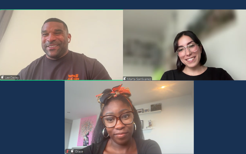 A screenshot of the stream of our Getting into Radio Journalism panel.
